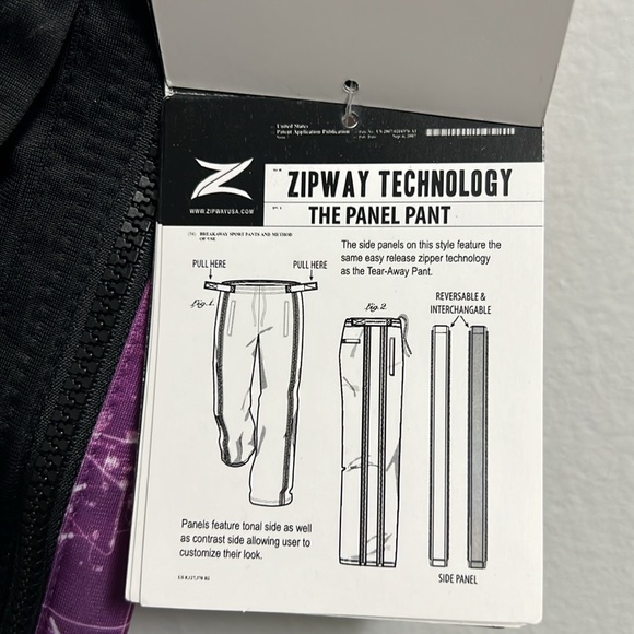 Los Angeles Lakers Zipway Big & Tall Blueprint Panel Pants - Black/Purple NWT - Picture 8 of 8